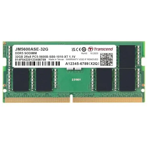 Transcend 32GB 5600MHz DDR5 Laptop RAM – High-Speed Memory Upgrade