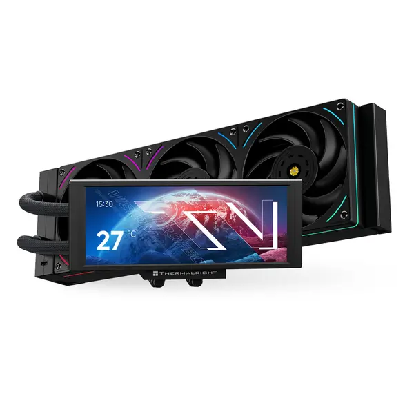 Thermalright TR 360 Trofeo Vision LCD ARGB Black 360mm Liquid CPU Cooler – Ultimate Cooling & Stunning LCD Display