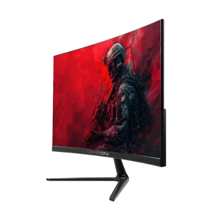 GameOn GOC24F120VA Pro Series Curved Gaming Monitor 24 inch, 1920x1080p FHD VA Panel, 120Hz, 1ms, HDMI 2.1, Freesync, Crosshair assistant, Built-in Speakers, Supports PS5, VRR