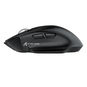 Attack Shark V6 65g Superlight Wireless Gaming Mouse with Magnetic Charging Dock, BT/2.4GHz Wireless/Wired Mouse 1K Polling, PixArt PAW3311 Sensor, 25000DPI, Tape, Office Gamer Mice for PC/Win/Mac (Black)