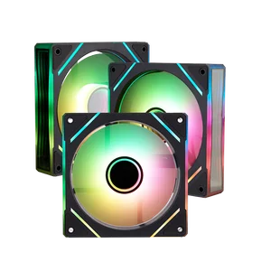 1st Player FC7 ARGB 120mm Case Fan, Black, Pack of 3