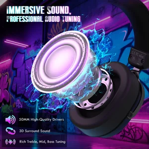 Attack Shark L30Pro Wireless Gaming Headset with 2.4Ghz/BT/Wired, Long Battery Life with Detachable Microphone 7.1 Surround Sound Ultra-Low Latency for PC/PS5/Xbox/Switch/Mobile (Black)