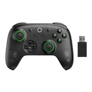 8BitDo Ultimate 2C Wireless Controller for Windows PC and Android, 1000Hz Polling Rate, Hall Effect Joysticks and Triggers, Remappable L4 and R4 Bumpers, Transparent Black