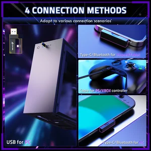 ATTACK SHARK L80PRO Wireless Gaming Headset, Tri-Mode 2.4GHz Bluetooth Wired, Dual Microphone, 40mm Drivers, Black
