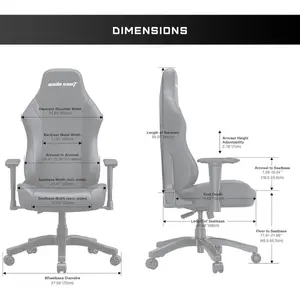 Anda Seat Luna Black Gaming Chair – Ergonomic Comfort