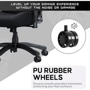 Anda Seat Luna Black Fabric Gaming Chair – Ergonomic Office & Gaming Chair