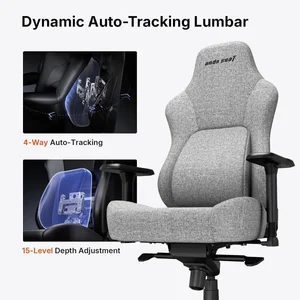 AndaSeat Phantom 4 Pro Ergonomic Premium Gaming Chair – Grey Fabric (New Edition)