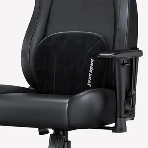 AndaSeat Memory Lumbar Pillow L (Black Fabric) Ergonomic Back Support Cushion