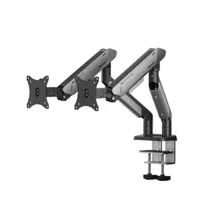 AndaSeat Stealth Pro II Duo Monitor Arm (Black & Titanium) | Dual Monitor Mount