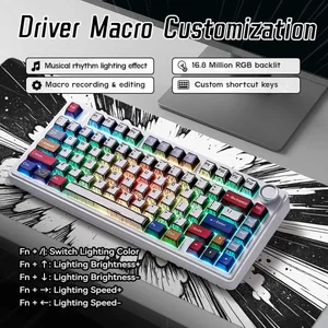 AULA F75 Wireless Mechanical Gaming Keyboard RGB Hot-Swappable 75% (Comic)