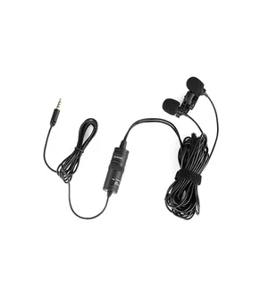 BY-M1DM Dual Omni-directional Lavalier Mic