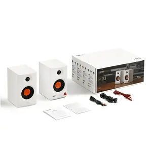 Edifier MR3 Powered Studio Monitor Speakers, Hi-Res Audio Certified Bluetooth V5.4 Active Bookshelf Loudspeakers, 2.0 Computer Speaker with Headphone Output RCA AUX Balanced TRS Input (Pair)