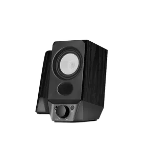 Edifier R19BT 2.0 PC Speaker System with Wooden Cabinet, Bluetooth 5.3, Full Stereo Sound, Strong Bass, Volume Control, 3.5mm Input/USB-A Sound Card for Computer/TV/Smartphone/Tablet - Black