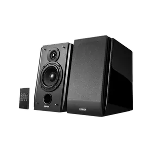 Edifier R1850DB – Active Bookshelf Speakers 2.0 Studio Monitor with Bluetooth 5.0, Optical, Coaxial, RCA Inputs, Subwoofer Output, Remote Control (Black)