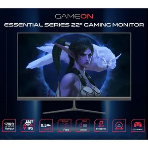GAMEON GOES22FHD120IPS 22" FHD, 120Hz, MPRT 0.5ms, HDMI 2.1, Fast IPS Gaming Monitor (Support PS5) - Black