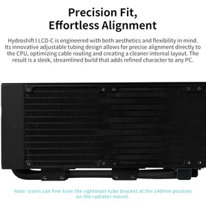 Lian Li Hydroshift II 360 CL RGB Liquid CPU Cooler - 360mm AIO, 3X 120 RGB Fans, 2.1” IPS LCD Screen, 3 Control Mode, Flexible Tubes Clamp 