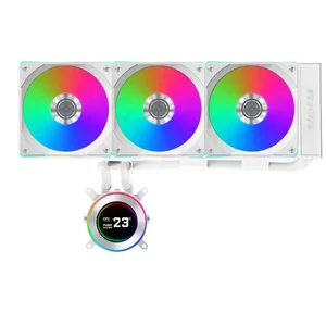 Lian Li Hydroshift II 360 CL RGB Liquid CPU Cooler - 360mm AIO, 3X 120 RGB Fans, 2.1” IPS LCD Screen, 3 Control Mode, Flexible Tubes Clamp 