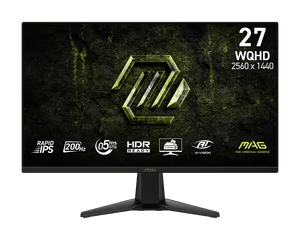 MSI MAG 275QF E20 27-inch 2560 x 1440 (WQHD) Gaming Monitor, 200Hz, AMD FreeSync Premium, NVIDIA G-SYNC Compatible, HDR Ready, HDMI, VGA Port, VESA, Tilt, 0.5ms, Black