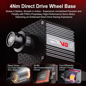 PXN VD4 Bundle Racing Setup with 4Nm Direct Drive Servo Motor Base 11 W AS Racing Wheel &amp PD HM Brake &amp Throttle Pedals Force Feedback Steering Wheel