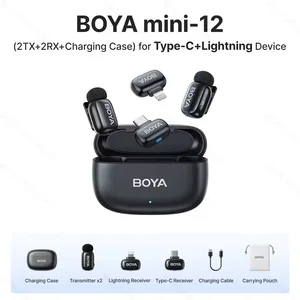 BOYA MINI 12 (FOR iOS + TYPE-C) DUAL WIRELESS MICROPHONE