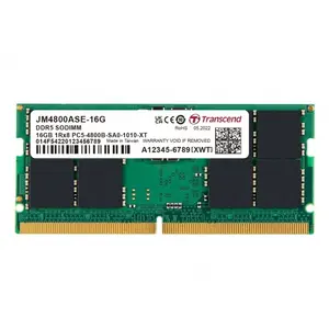 Transcend 16GB 4800MHz DDR5 Laptop RAM – High-Speed Memory Upgrade for Notebooks