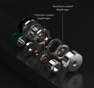 TRN V10 PRO In-Ear IEM Earphone Dual Dynamic Driver and Dual Balanced Armature Hybrid in-Ear Monitors (Silver, Type-C, with Mic)
