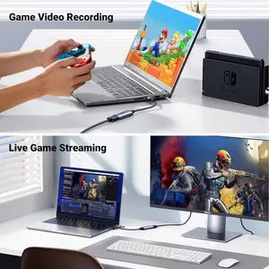 UGREEN 40189 Video Capture Card 4K HDMI, Video and Audio Recording for Gaming, Streaming, Teaching, Video Conference