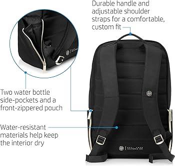 HP 15.6"  Duotone Pavilion Accent Backpack Black 4QF96AA