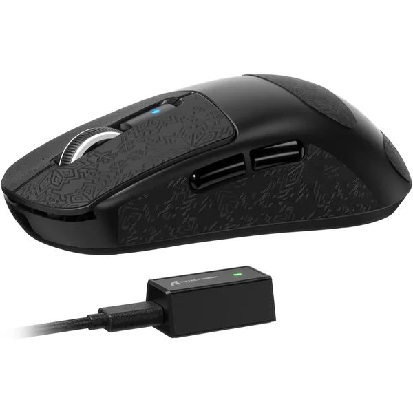 Attack Shark R6 Wireless Gaming Mouse, Tri-Mode Connection, 39 Grams Superlight, PAW3950 42K DPI Sensor, 8K Polling Rate, MCU Nodic 52840, 7 Programmable Buttons, for PC/Mac/Linux/PS - Black