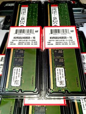 Kingston 16GB DDR5 5600 Desktop Ram Memory KVR56U46BS8-16