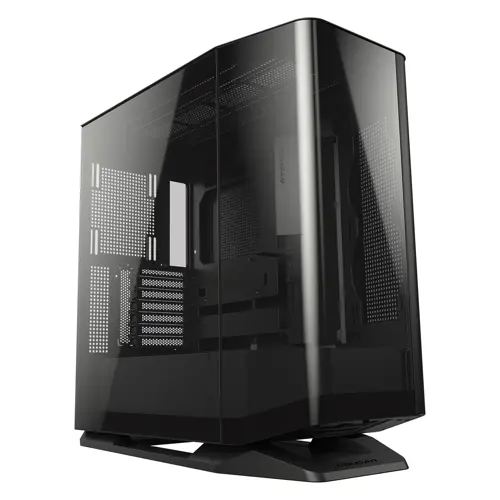 Cougar FV270 RGB MidTower E-ATX Case, 420mm GPU Supported, Build-In ARGB PWM Fans, Breathe Streams, Prism of Light, RGB Hub, Filter Guard, Tool-Less Bracket, Center Stage, Cable Management - Black