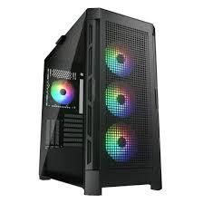 Cougar Duoface Pro RGB Gaming Mid Tower Case Supporting 390mm Graphics Card with Controller, Four RGB Fans and Two Distinct Front Panels Included (Mesh and Tempered Glass) - Black