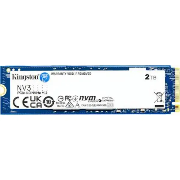 Kingston NV3 2TB M.2 2280 NVMe SSD, PCIe 4.0 Gen 4x4, Up to 6000 MB/s