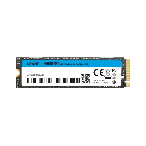 Lexar NM610 PRO 1TB SSD, M.2 2280 PCIe Gen3x4 NVMe 1.4 SSD Internal, Up to 3300MB/s Reading, 2600MB/s Write, 3D NAND Flash Drives for Notebook, Desktop, PC