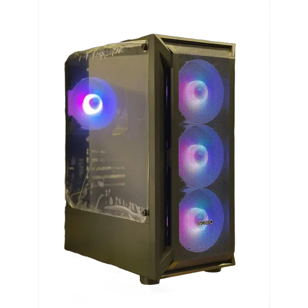 Sonic R19 ATX ARGB Gaming Case (3x ARGB Fans) – Black