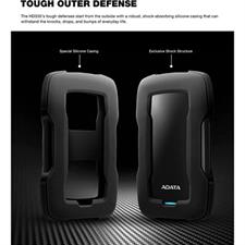 ADATA HD330 1TB USB 3.2 Shock-Resistant Extra Slim External Portable Hard Drive - Black - AHD330-1TU31-CBK