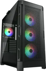 Cougar AIRFACE RGB Mid Tower Case with Brilliant Lighting Scenery and Excellent Cooling Performance (Mesh Front Panel) (Black)