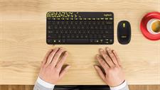 Logitech MK240 NANO Wireless Keyboard and Mouse Combo (Black/Chartreuse Yellow) 920-008202