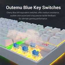 Redragon KUMARA K552W-RGB Mechanical Gaming Keyboard - Blue Switches - White