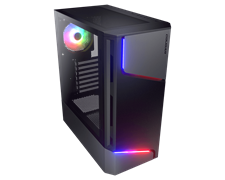 Cougar MX360 RGB Dual Blades of Lightning ARGB Mid Tower Gaming Case, Support up to 360mm Radiator, 315mm Graphic Card, 170mm CPU Cooler