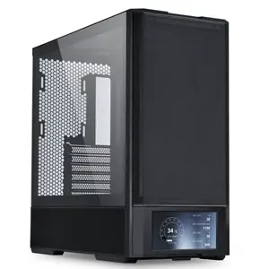 Lian Li Lancool 207 Compact ATX RGB Gaming Computer Case, Airflow Optimized Mesh Panels Tower Chassis w/ 2x 140mm ARGB, 2x 120mm PWM Fans Pre-Installed, USB Type-C Port, Tempered Glass Side Panel - Black