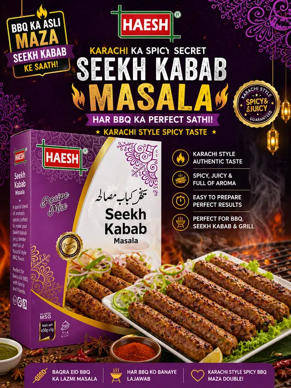 Haesh Seekh Kabab Masala 50g Pack