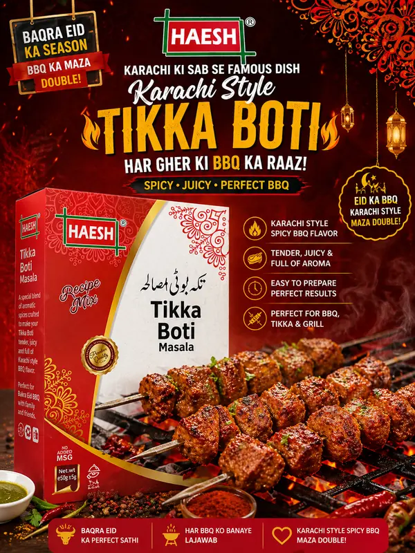 Haesh Tikka Boti Masala ( Beef) 50g Pack