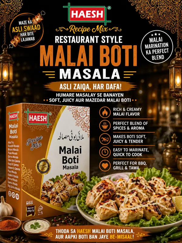 Haesh Malai Boti Masala 40g Box