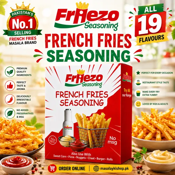 Friezo Seasoning All 19 French Fries Flavours / Masalas Small Packs.