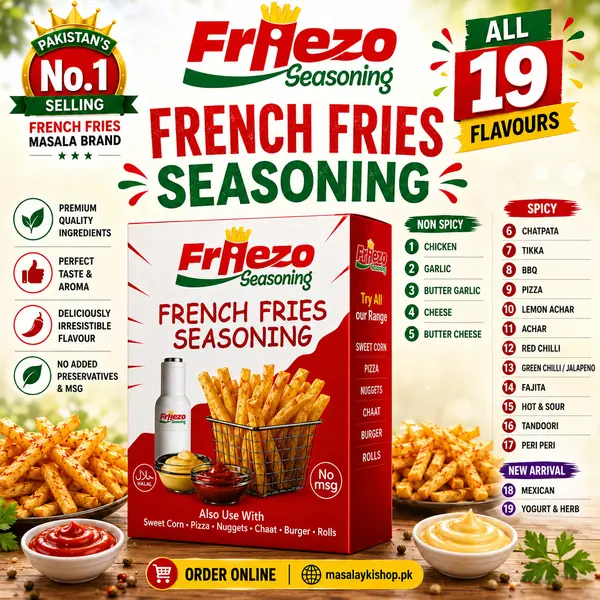 Friezo Seasoning All 19 French Fries Flavours / Masalas Small Packs.