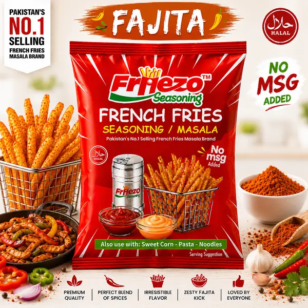 Friezo French Fries Masala Fajita Flavour 1 kg Pack