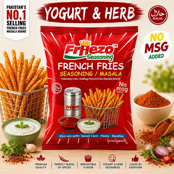 Friezo French Fries Masala Yogurt & Herb Flavour 1 kg Pack