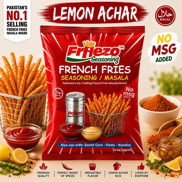 Friezo French Fries Masala Lemon Achar Flavour 1 kg Pack