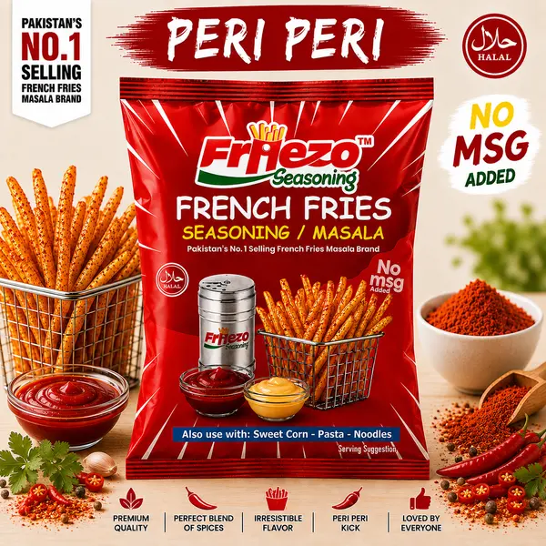 Friezo French Fries Masala Peri Peri Flavour 1 kg Pack